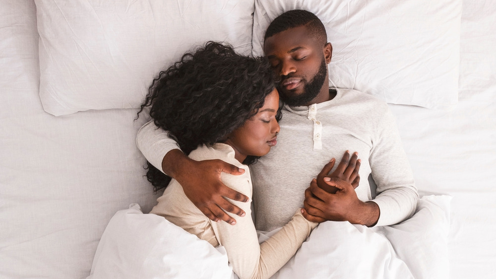 Couple cuddling