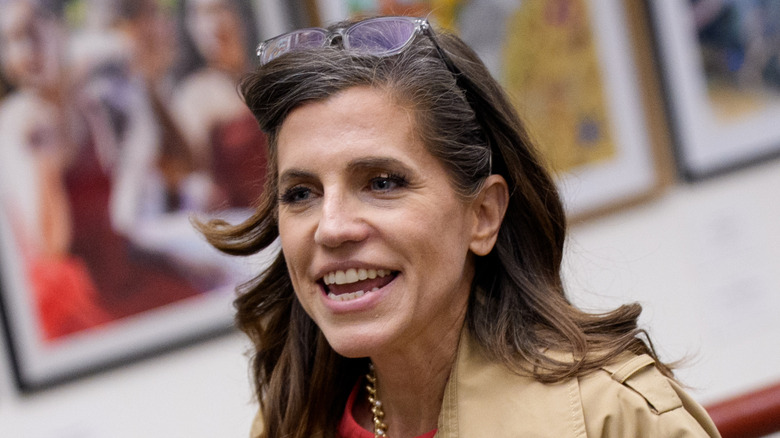 Nancy Mace in a brown coat