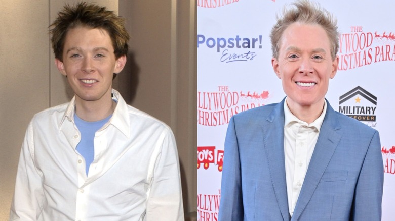 Split image of Clay Aiken before and after