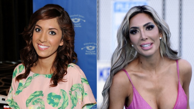Split image of Farrah Abraham before and after