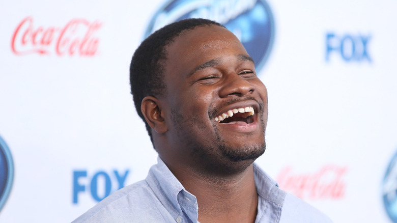 "American Idol" contestant C.J. Harris laughing