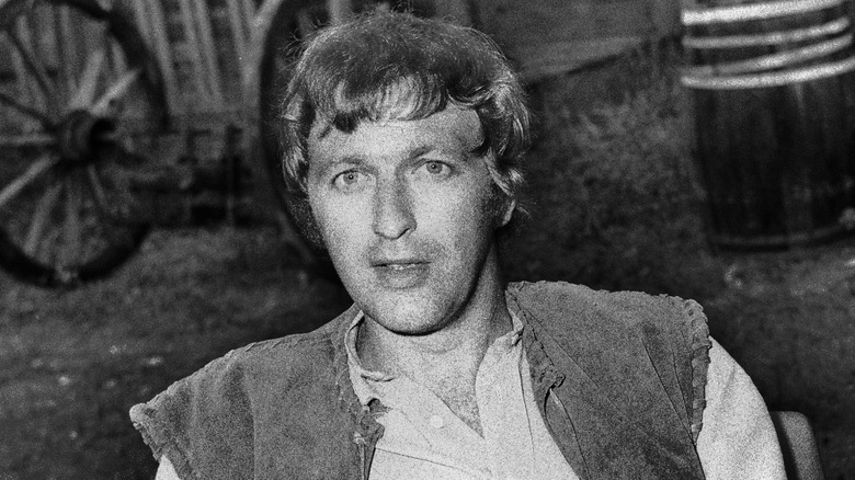 Graham Chapman on a Monty Python movie set in 1971
