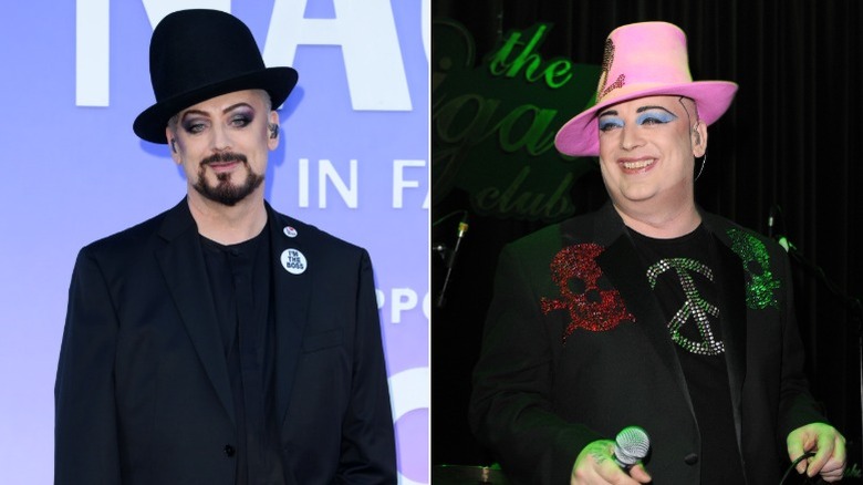 Boy George after and before weight loss