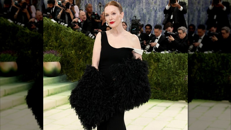 Julianne Moore wearing black gown at the 2026 Met Gala