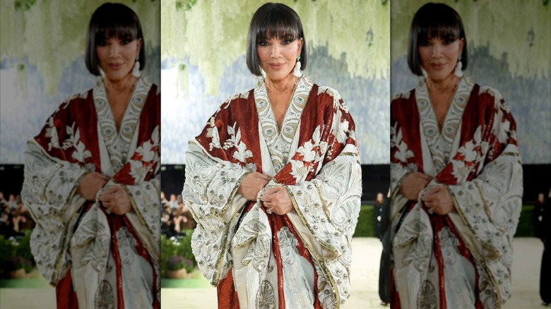 Kris Jenner wearing kimono-inspired dress at the 2026 Met Gala