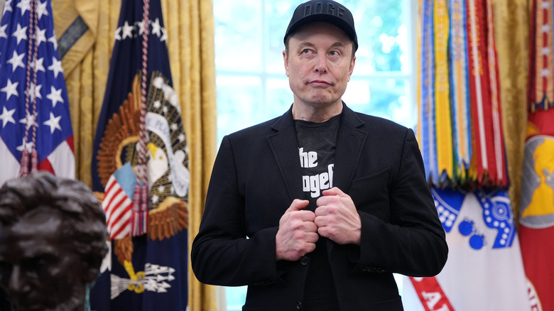 Elon Musk raising an eyebrow