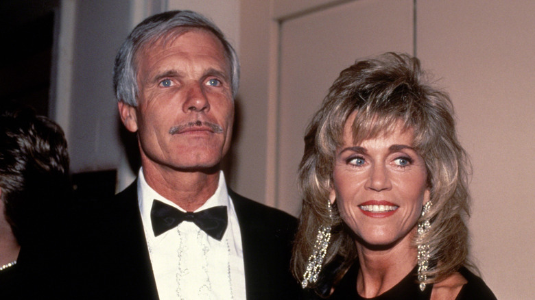 Ted Turner and Jane Fonda pose together