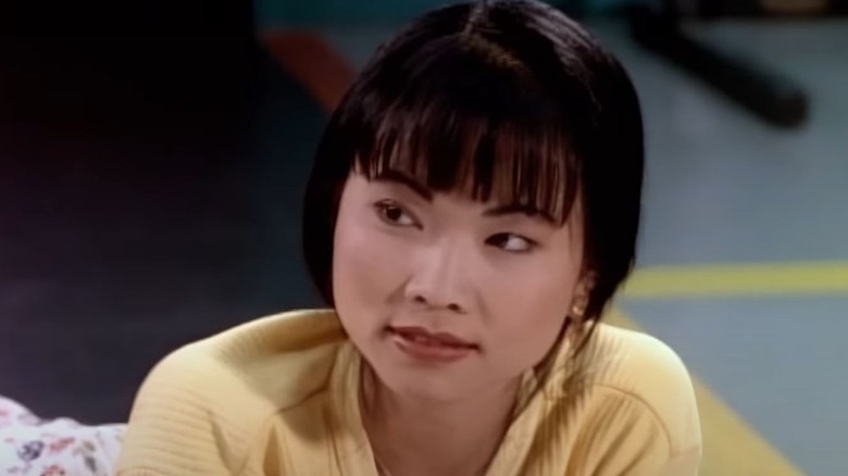 Thuy Trang acting in an episode of Power Rangers