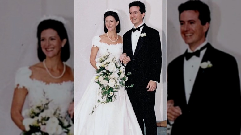 Stephen Colbert and Evelyn "Evie" McGee Colbert at their wedding
