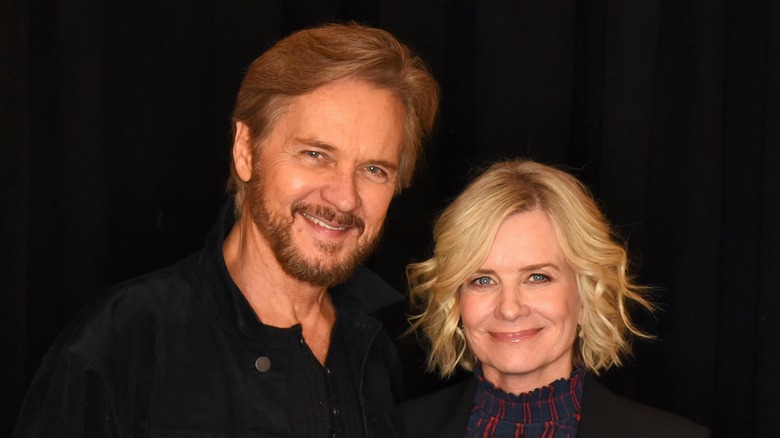 Stephen Nichols and Mary Beth Evans pose for a photo.