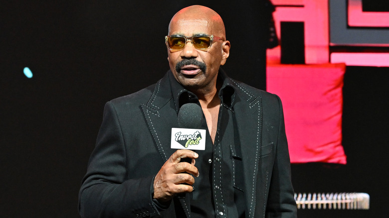 Steve Harvey speaks onstage