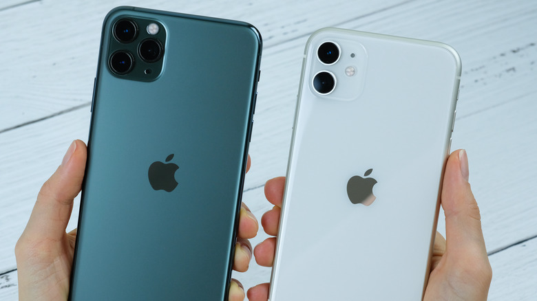 Two iPhones side by side