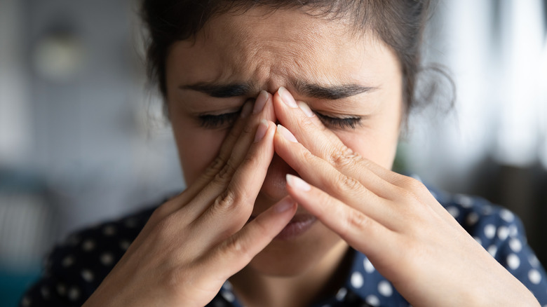 Woman feeling anxious