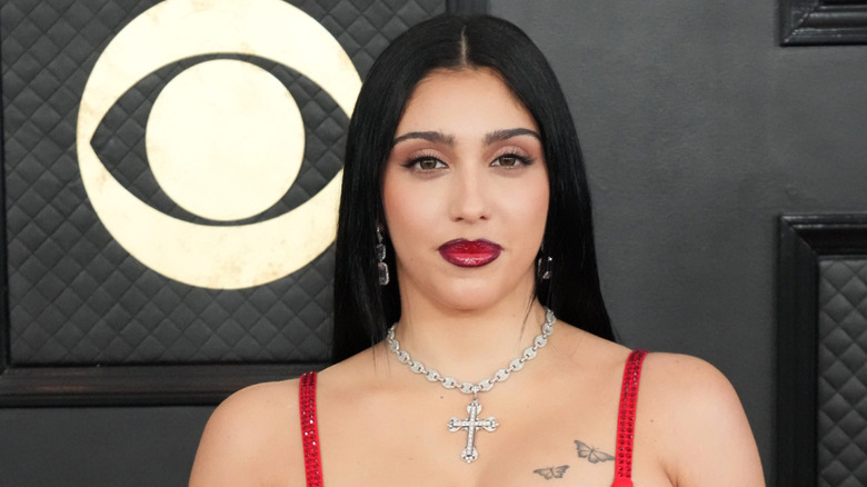 Lourdes Leon posing at the Grammy Awards