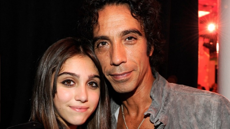 Lourdes Leon and Carlos Leon posing together at the Material Girl launch at Macy's