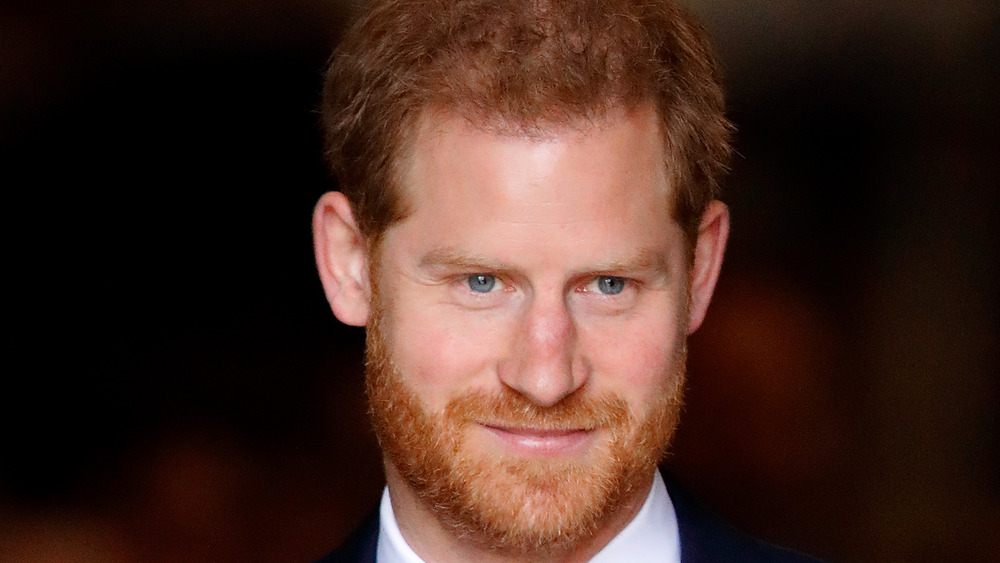Prince Harry smiling, close-up