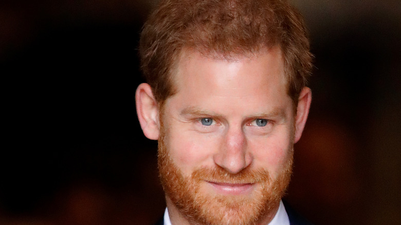 Prince Harry smiling, close-up