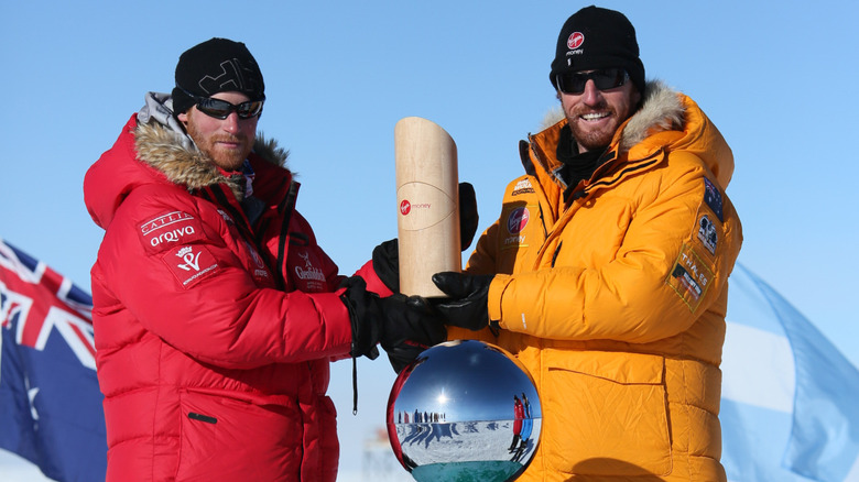 Prince Harry posing at South Pole