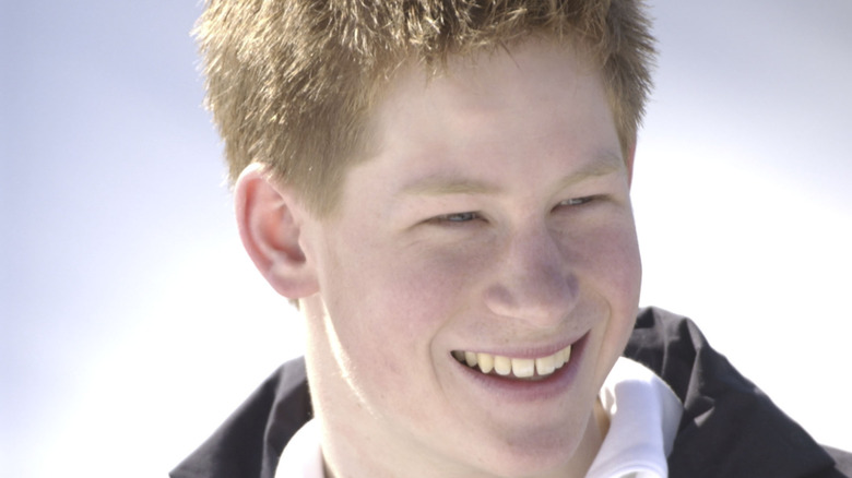 Prince Harry as a youth, smiling