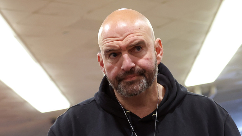 Close up of John Fetterman from a slight low angle.