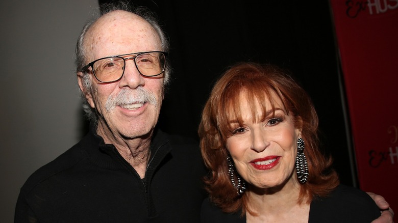 Steve Janowitz and Joy Behar pose at the opening night of 