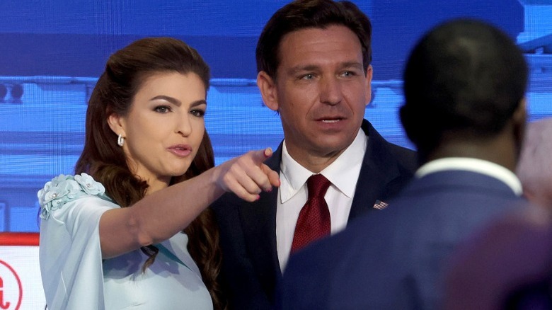 Casey DeSantis and Ron DeSantis after the FOX Business Republican Primary Debate in Simi Valley, CA (2023)