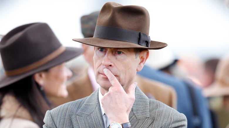 Closeup of Prince Edward in wide-brimmed hat