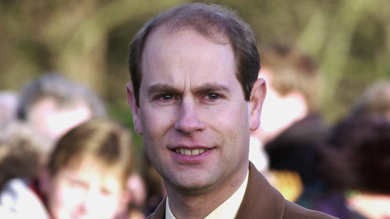 Closeup of Prince Edward smiling