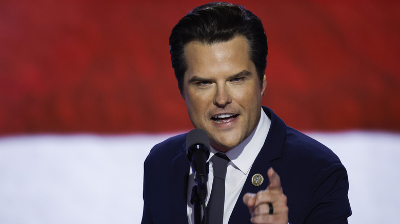 Matt Gaetz giving speech