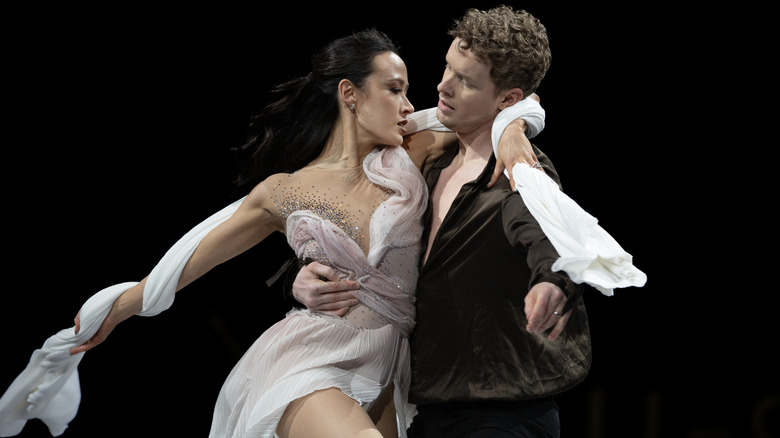 Madison Chock and Evan Bates skating in 2025