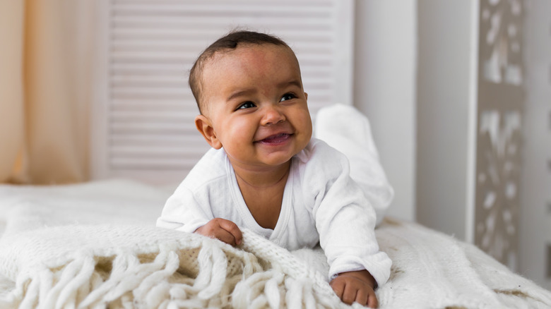 baby boy smiling