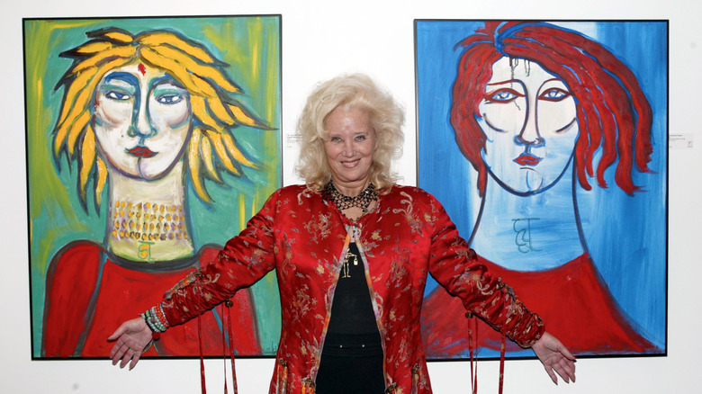 Sally Kirkland at her 2002 art exhibition