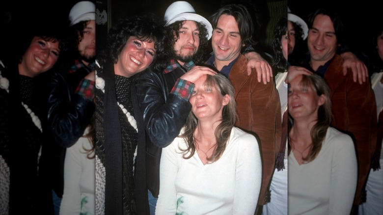 Lanie Kazan, Bob Dylan, Robert DeNiro, and Sally Kirkland at a 1976 concert