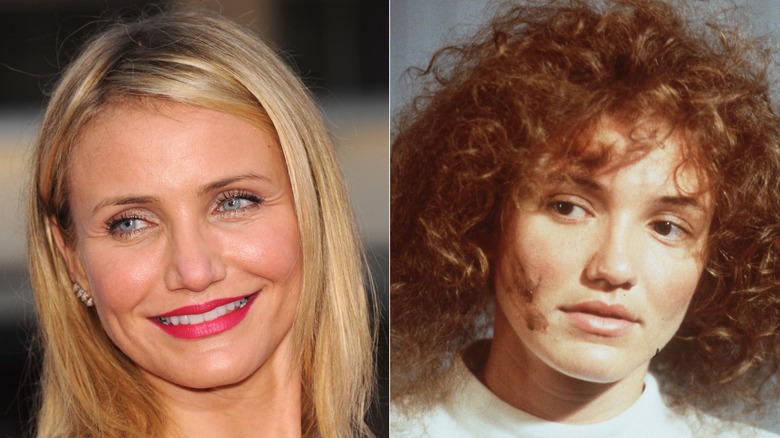 Cameron Diaz smiles at the "The Bridge" Season 2 Premiere Screening on April 21, 2014 in Westwood, California (2014); Cameron Diaz stars in movie 'Being John Malkovich' (1999)