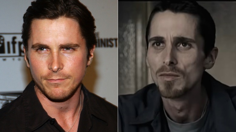 Christian Bale attends the premiere of 'The Machinist' at the Ziegfeld Theater on September 20, 2004 in New York City (2004); Christian Bale stars in the film 'The Machinist' (2004)