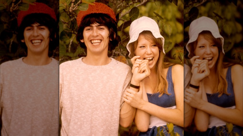 George Harrison and Pattie Boyd smiling