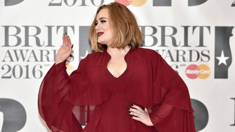 Adele at the Brit Awards in 2016