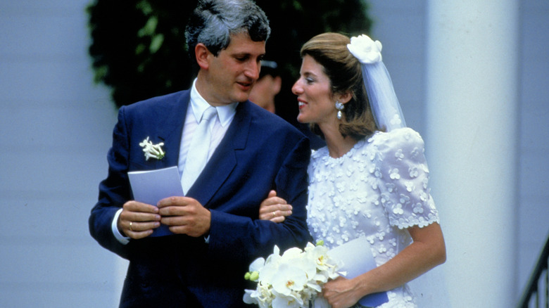Edwin Schlossberg and Caroline Kennedy at their wedding