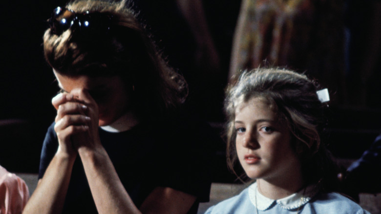 Jackie Kennedy and Caroline Kennedy at JFK's funeral