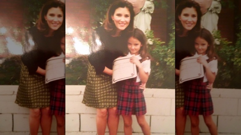 A young Keleigh Sperry with her mom