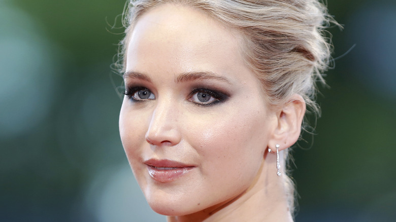 Jennifer Lawrence smiling on red carpet