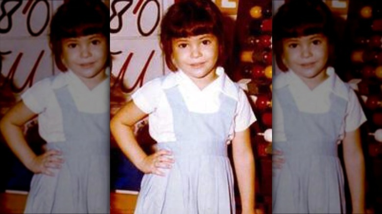 Shakira as a child posing for a photo
