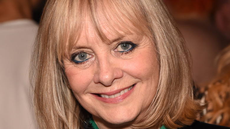 Twiggy smiling