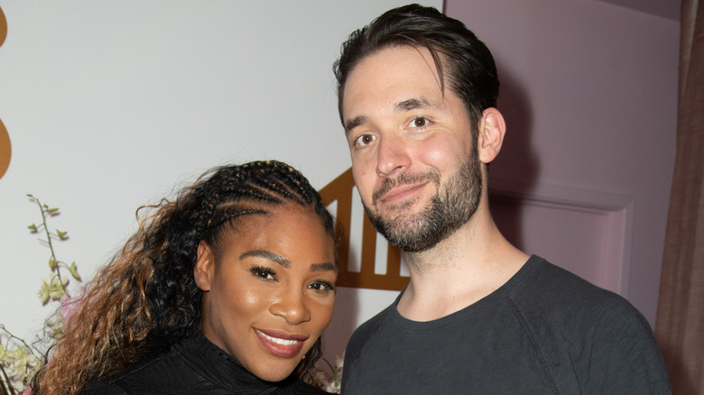 Serena Williams and Alexis Ohanian smiling
