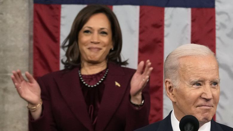 Kamala Harris black pearls State of the Union
