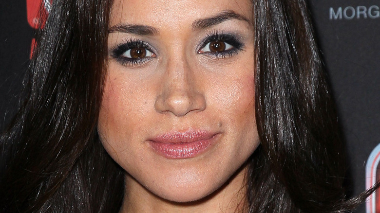 Meghan Markle with slight smile