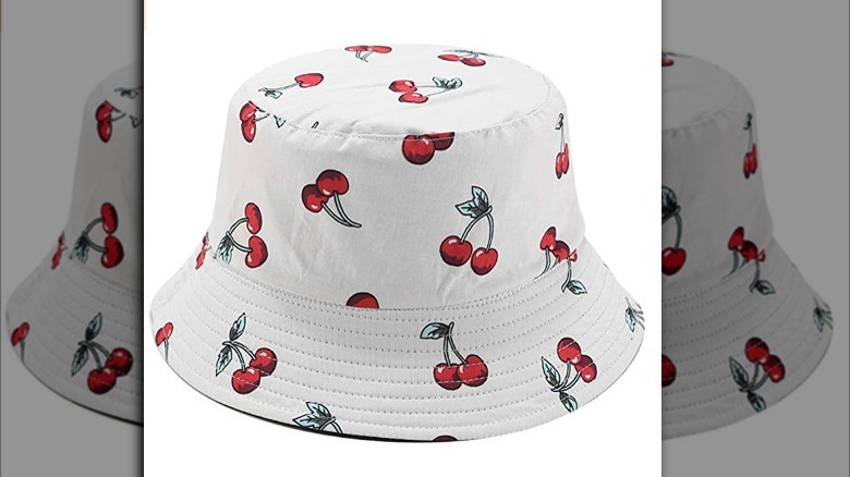 bucket hat with cherry design