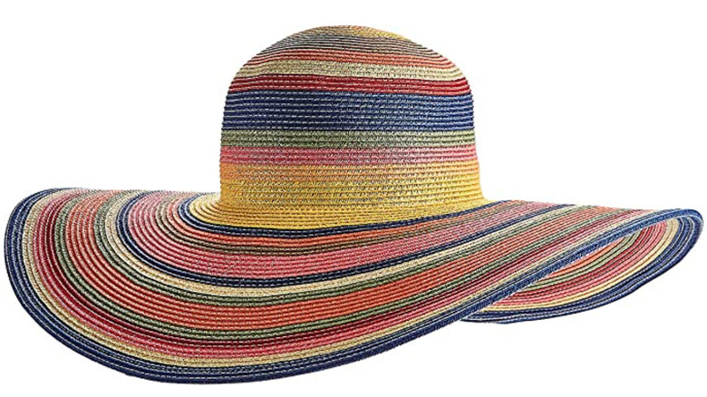 Colorful floppy brim Coolibar sun hat
