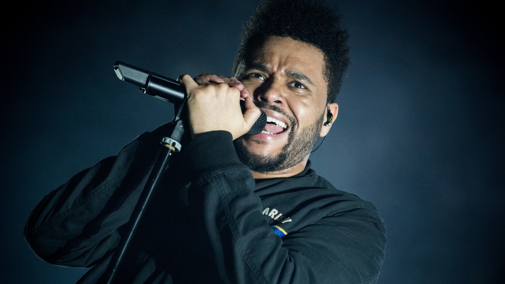 The Weeknd singing