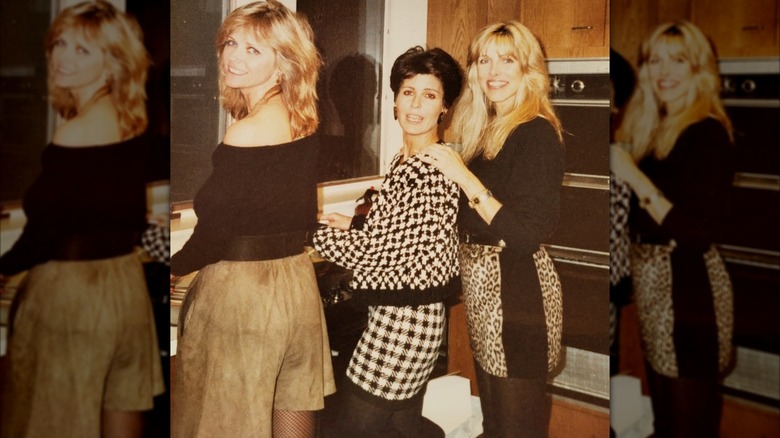 Cheryl Tiegs, Tina Sinatra, and Alana Stewart smiling together